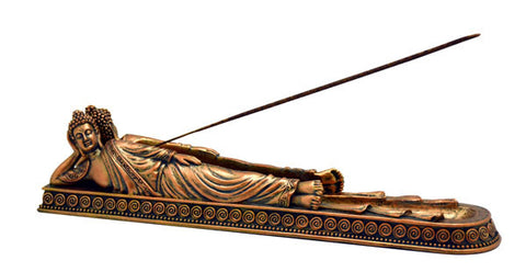 Copper Lying Down Buddha Ash Catcher Incense Burner