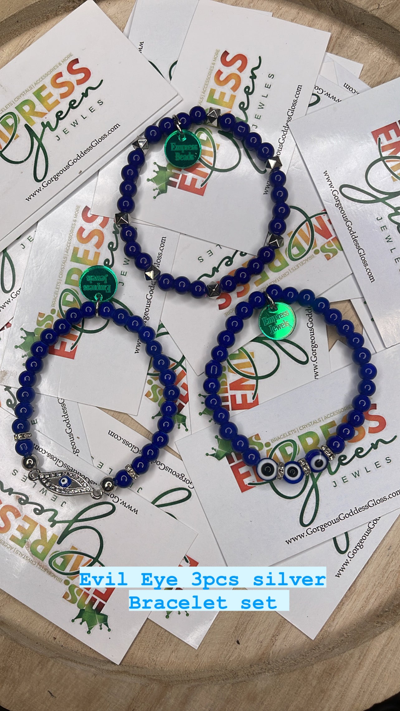 Evil 🧿 3pcs Silver  bracelet