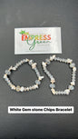 White Gem stone Chips Bracelet