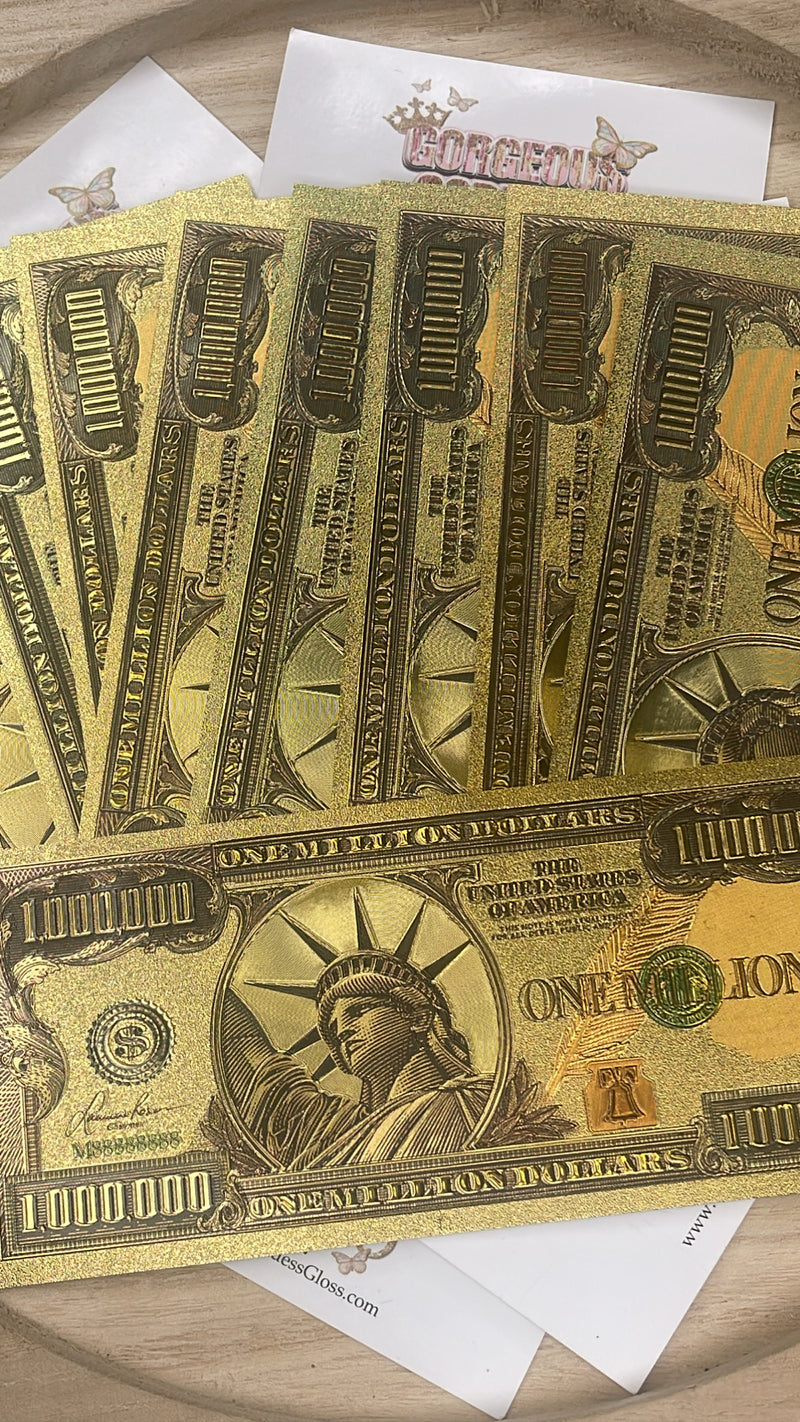 Golden $1Million $ Bill
