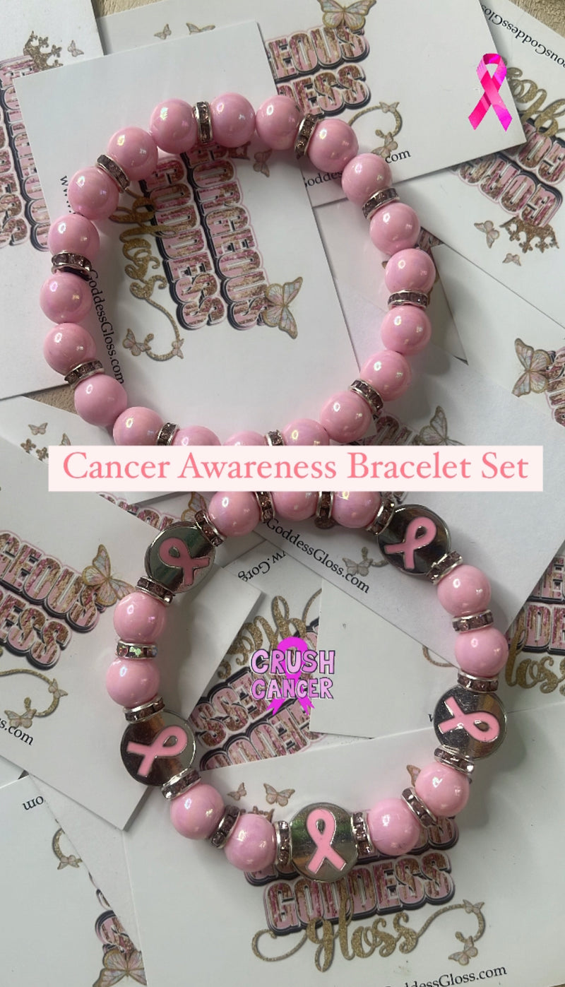 Cancer Awareness Bracelet Set