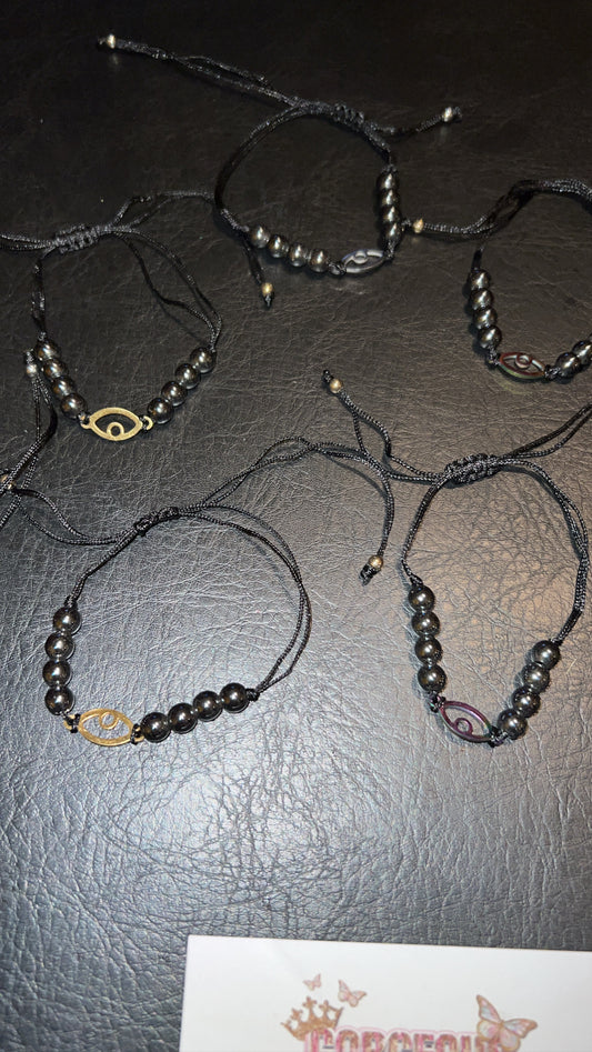 Hematite Eye String Bracelets