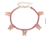 Cuban  Butterfly Charm Anklet