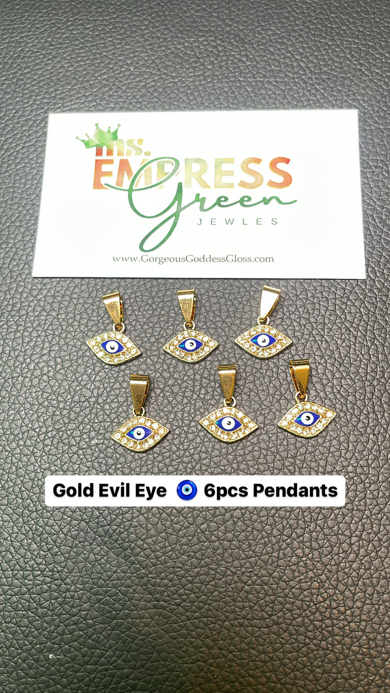 Evil Eye 🧿 Mini Gold Pendant 6 Pcs