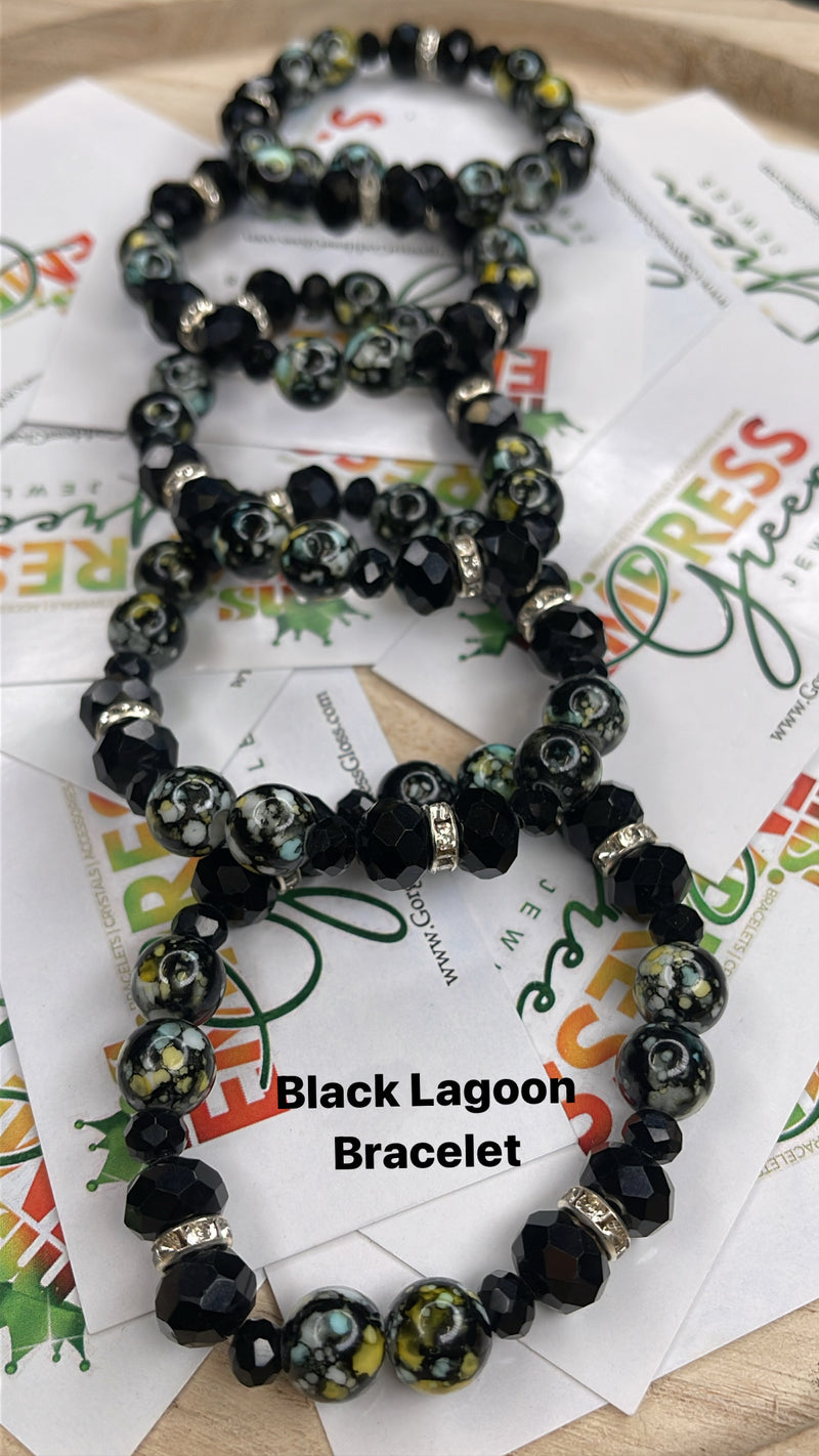 Black lagoon Single Bracelets 8mm 1pc