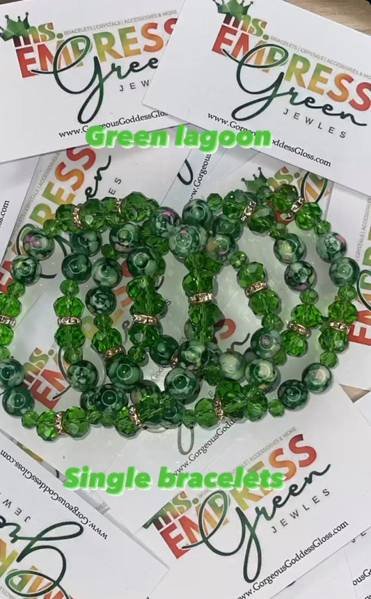 Green lagoon Single Bracelets 8mm