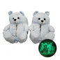 Full Glow in the Dark Teddy bear Plush House Slippers