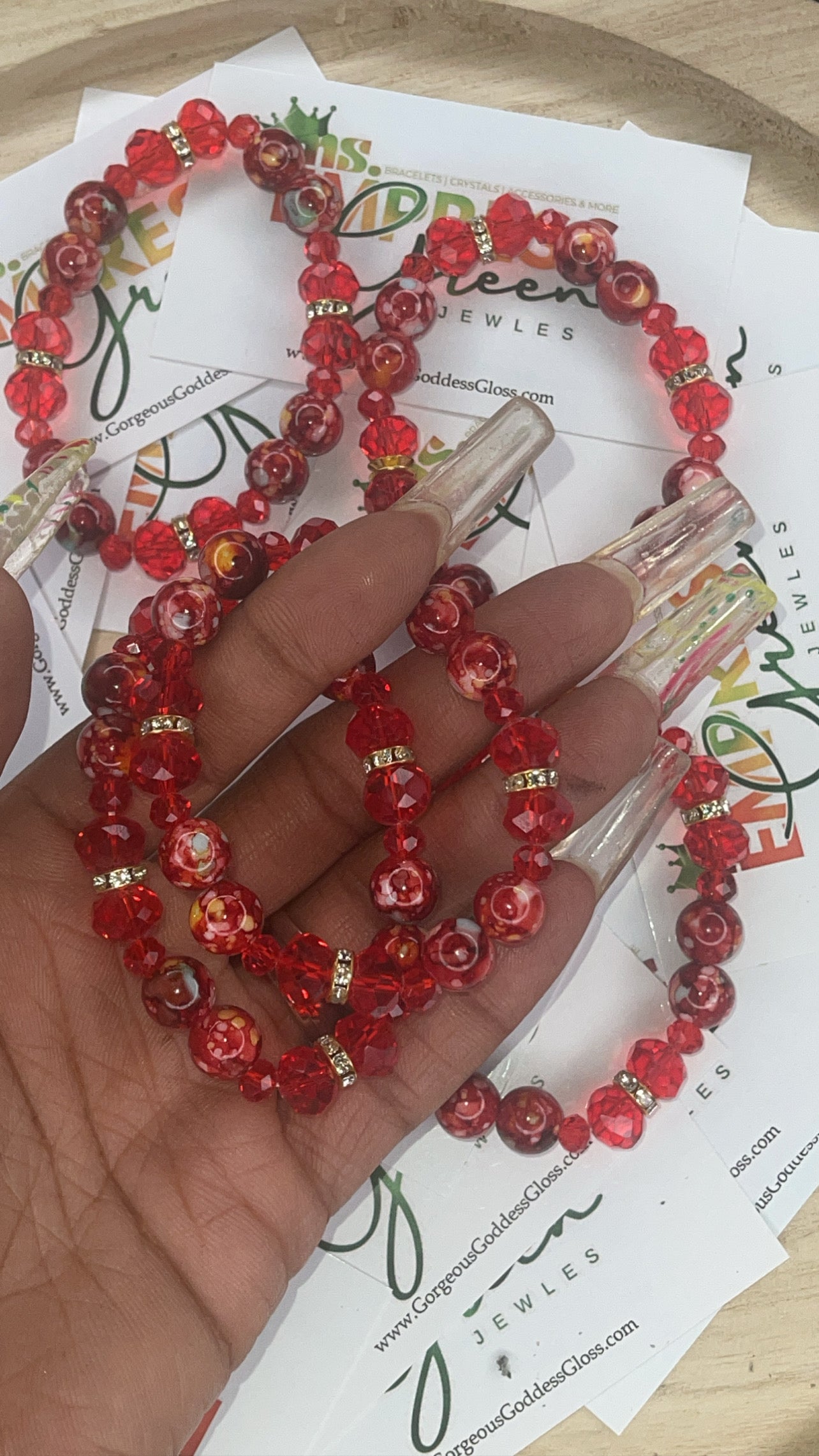 Red lagoon single Bracelets 8mm