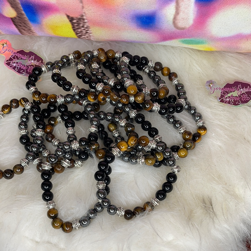 Grounded 3 beads bracelet