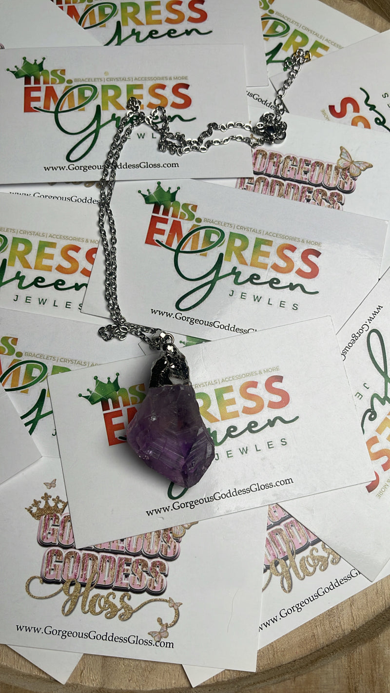 Silver Dipped in  Amethyst Crystal
