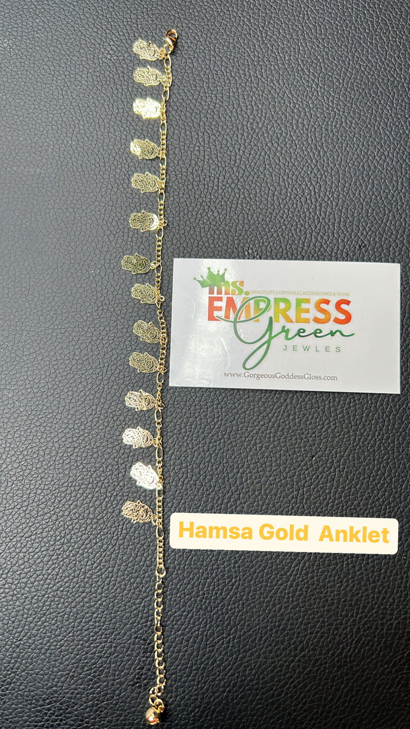Hamsa Gold  Anklet / Bracelet 1pc