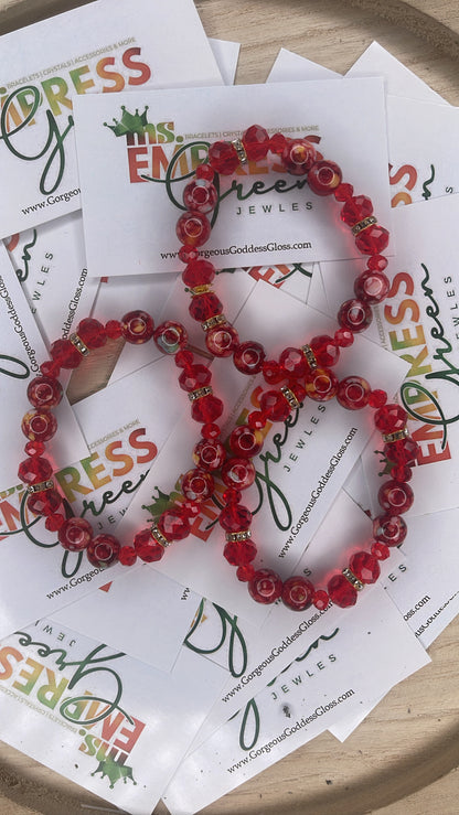 Red lagoon single Bracelets 8mm