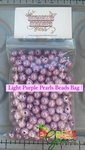 Light Purple Beads Bags 10 mm