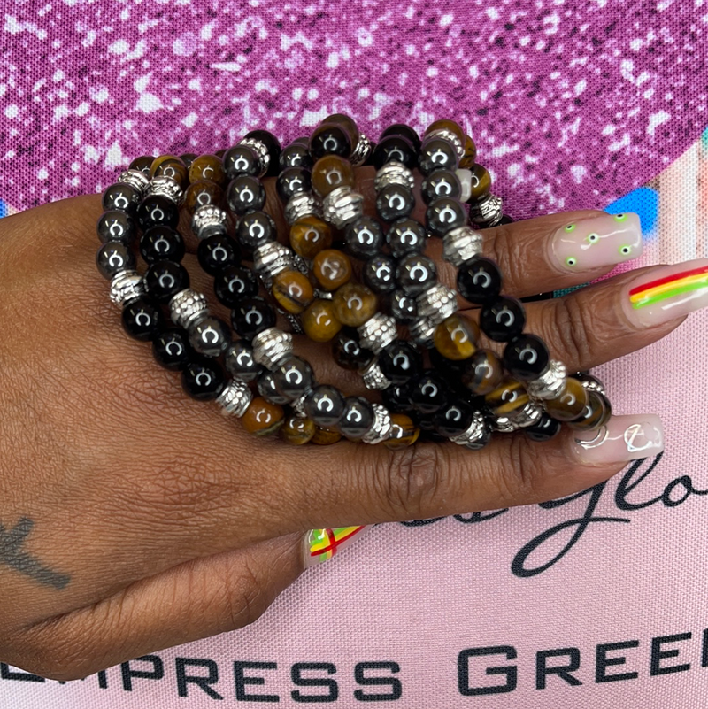 Grounded 3 beads bracelet