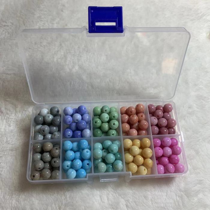 8mm glass beadbox set(200pcs)