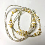 Mother  Of Pearl Crystal Waist, Wrist & Anklet Beads