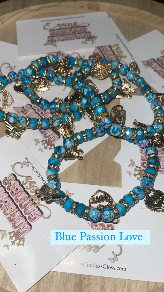 Blue Passion Love Fancy Single Bracelets