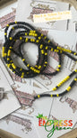 Black / Yellow Tie on  Waistbead