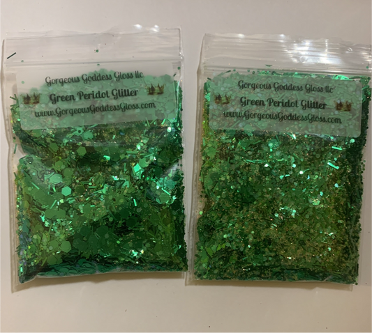 Green Peridot Chunky Glitter