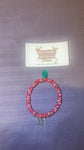Red Crackle Angel 333 Number charm bracelet