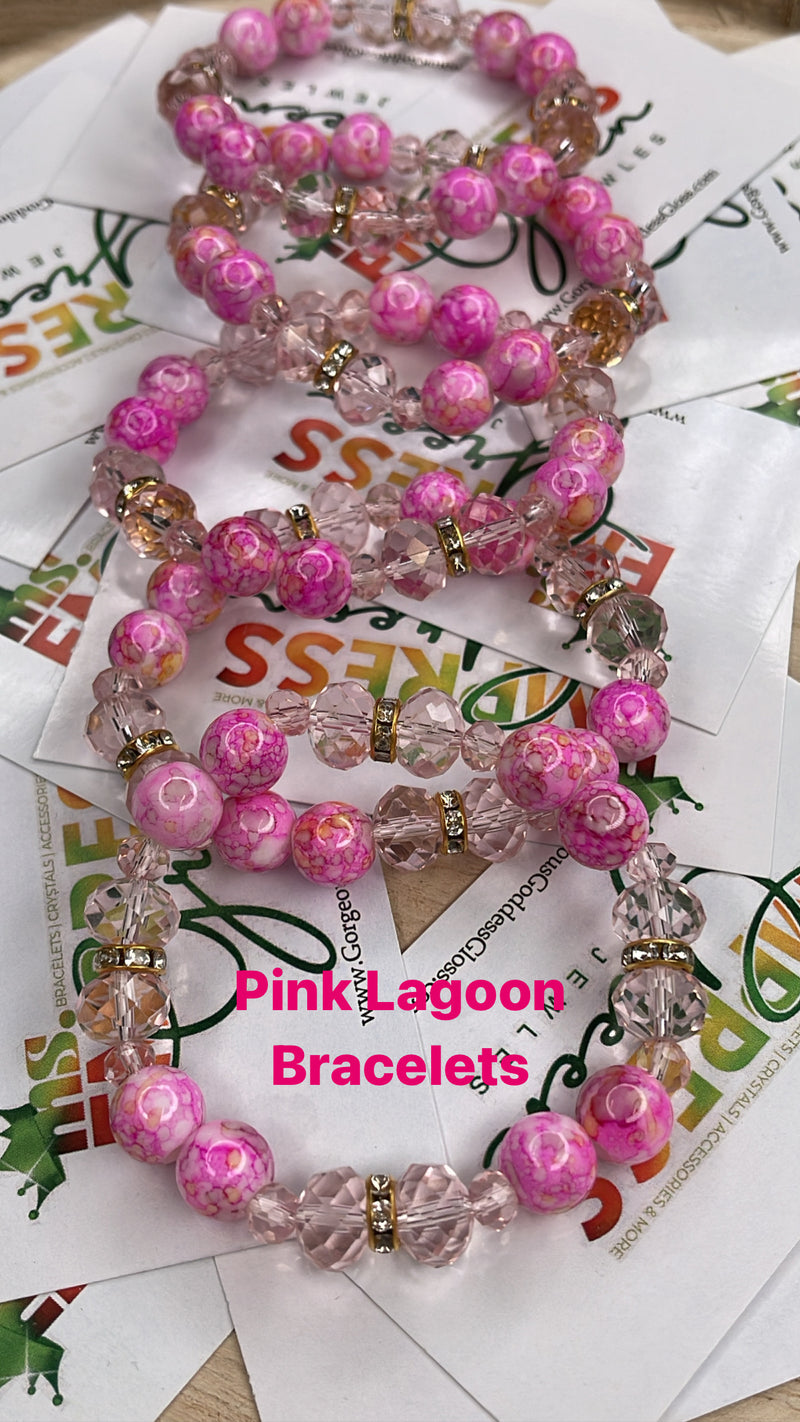 Pink lagoon Single Bracelets 8mm 1pc