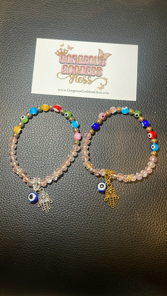 Peach Mini Evil Eye 🧿 Fancy Bracelet