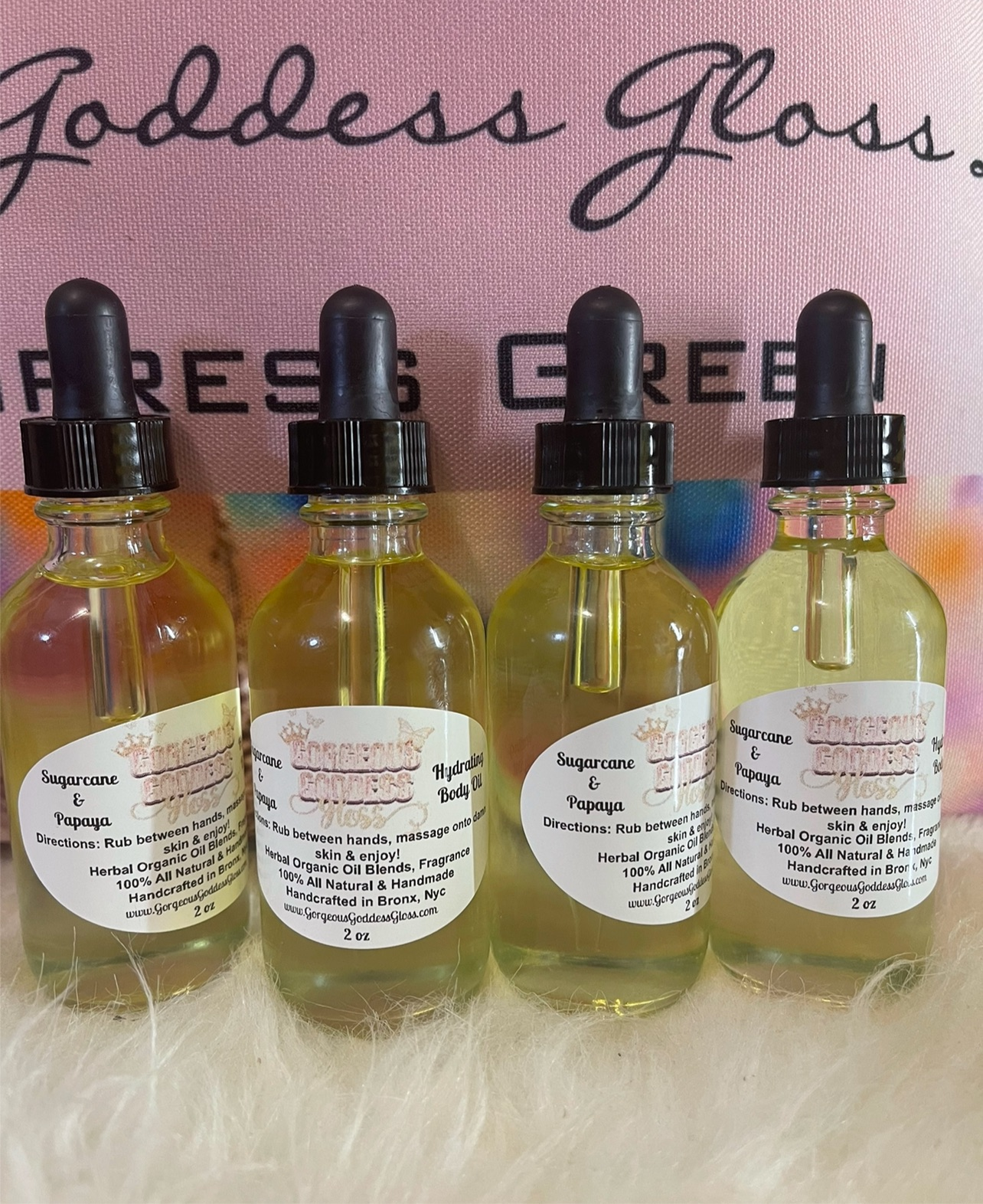 Sugar cane & Papaya  moisturizing wholesale Body Oils