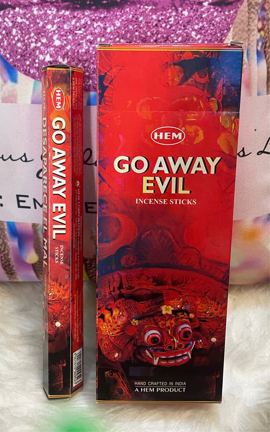 Go Away Evil HEM  Wholesale Incense Sticks Businesses only  10 box min