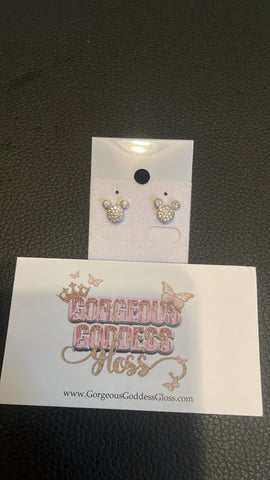 Silver Mickey Mouse Earrings