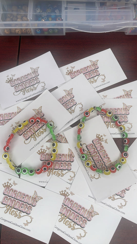 Rasta Vibes Evil Eyes bracelet Set