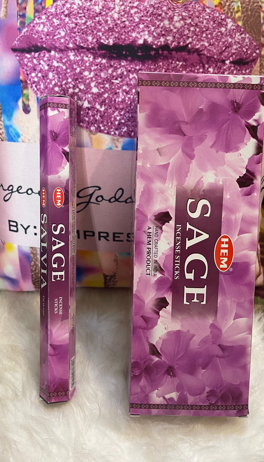 Sage (Salvia ) HEM  wholesale Incense Sticks  Businesses Only  10 box min