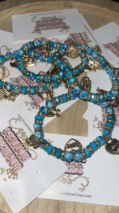 Blue Passion Love Fancy Single Bracelets