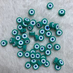 clay evil eye bead 10mm polymer(40pcs)