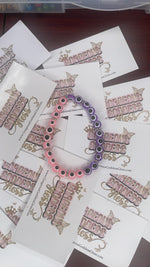 Pink / Purple Evil Eyes bracelet