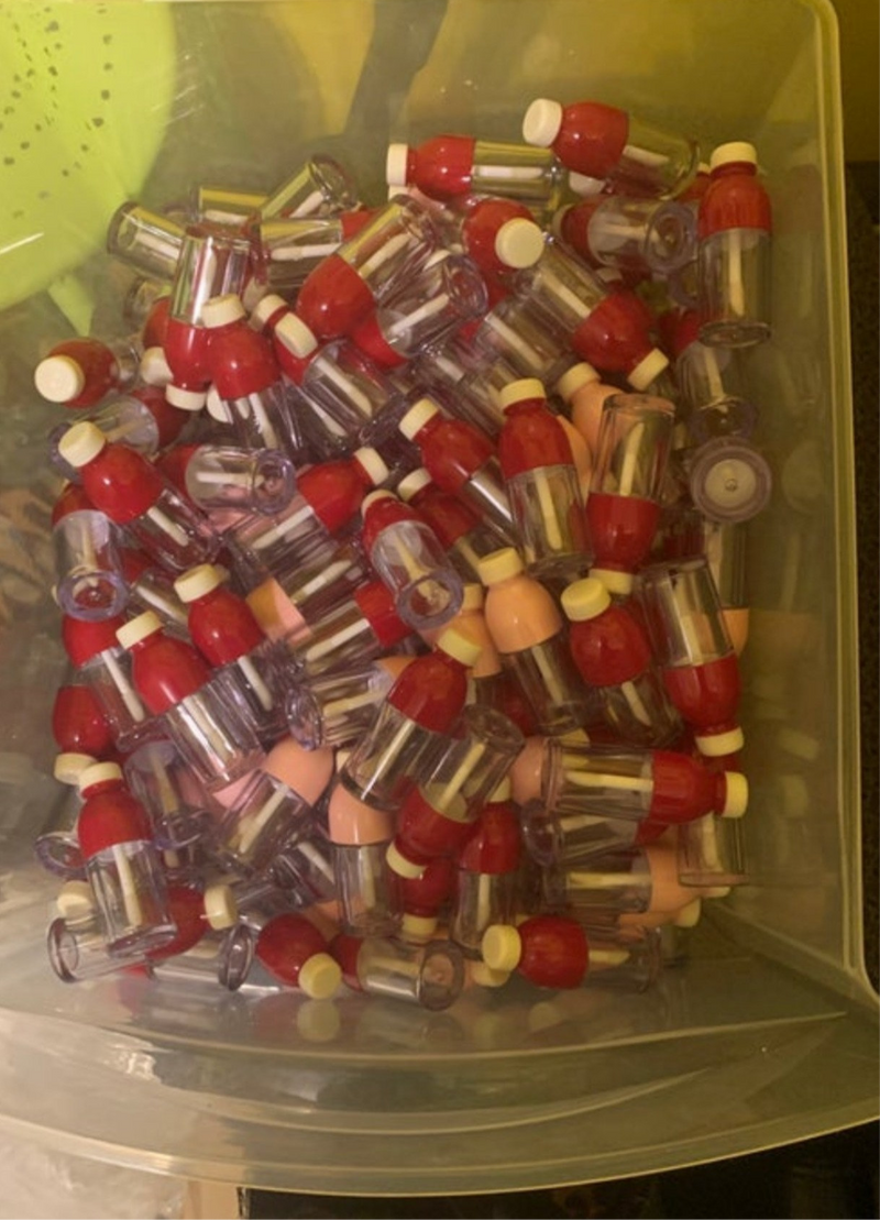 Empty Pink / Red Water Bottle Tubes 5ml