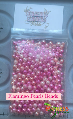 Flamingo Pearl Beads Bag 8 mm