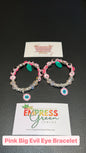 Pink Big Evil Eye Bracelet