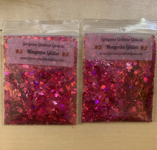 magenta chunky Glitter Mix