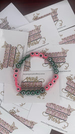 Pink / Green Evil Eyes bracelet Set