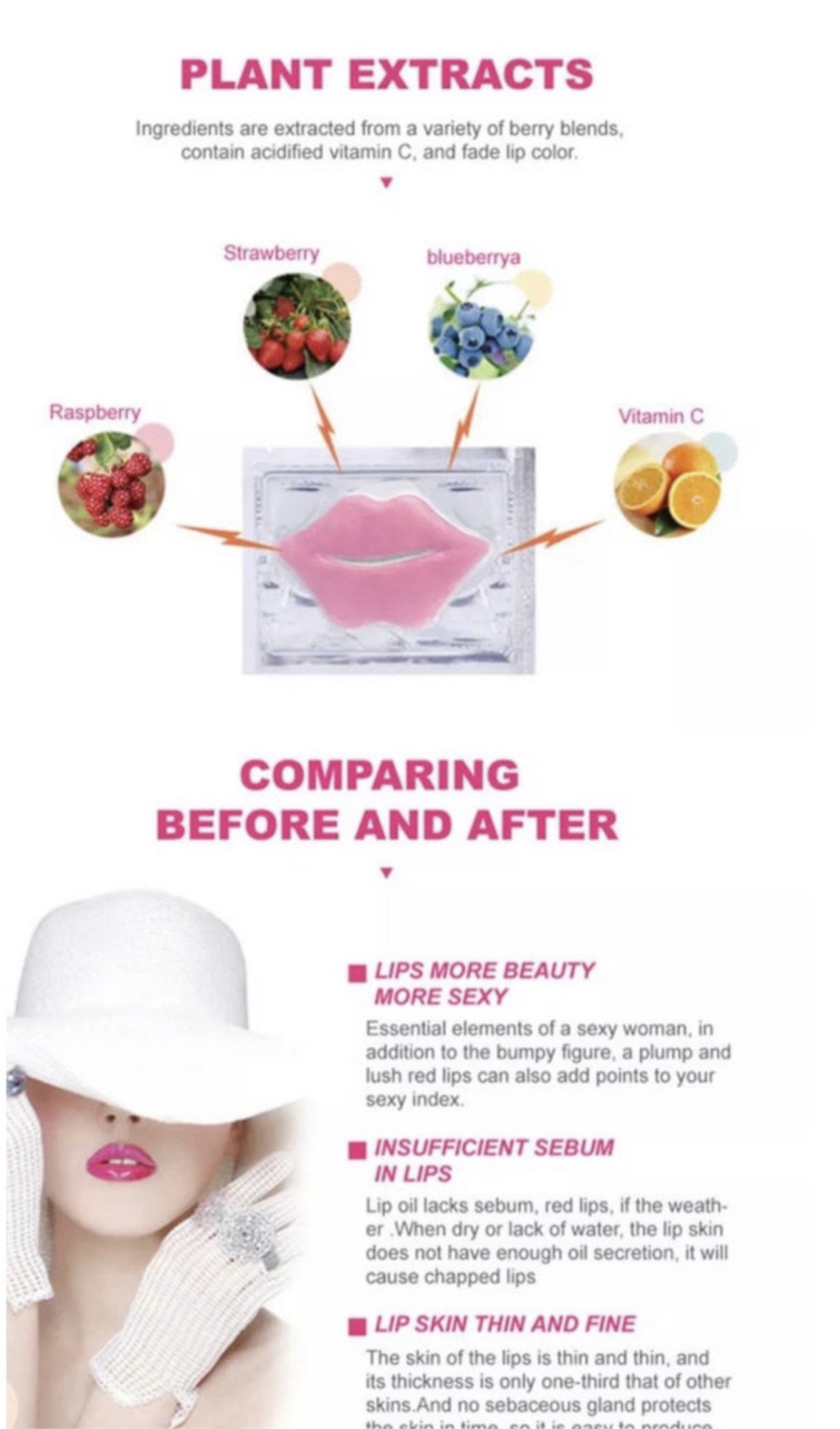 Gel Collagen hydration lip mask and infused Aloe Vera