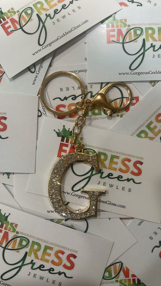 Gold THICK G Diamond XL Keychain