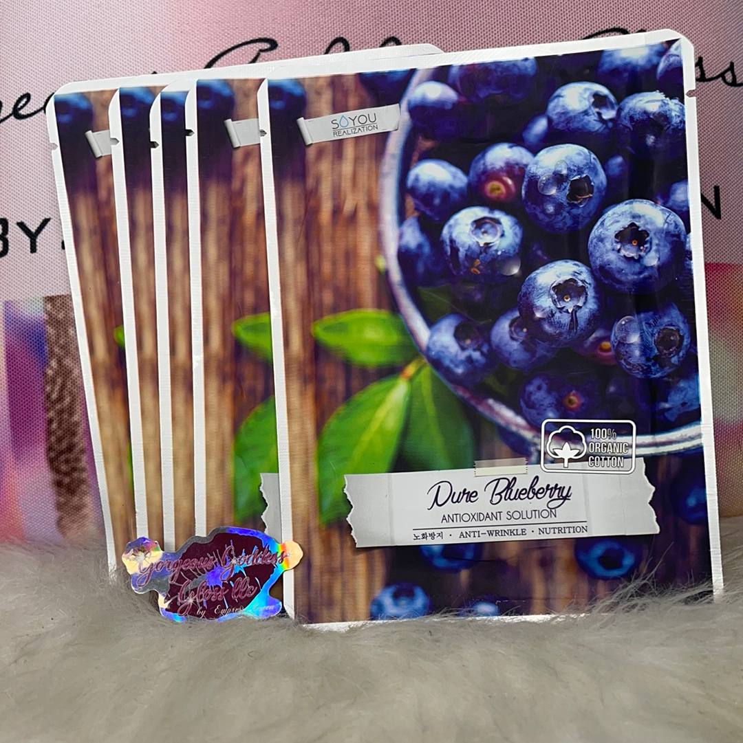 Pure Blue berry Cotton Mask