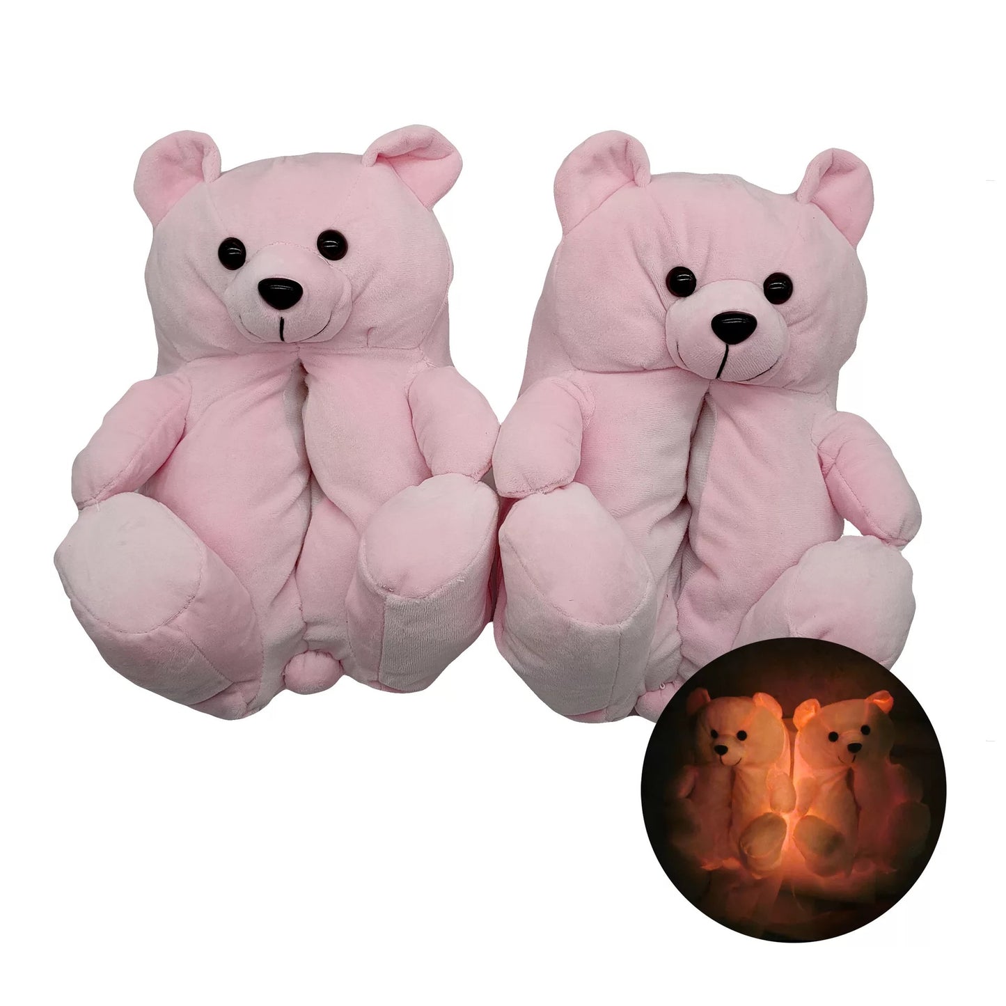 Full Glow in the Dark Teddy bear Plush House Slippers