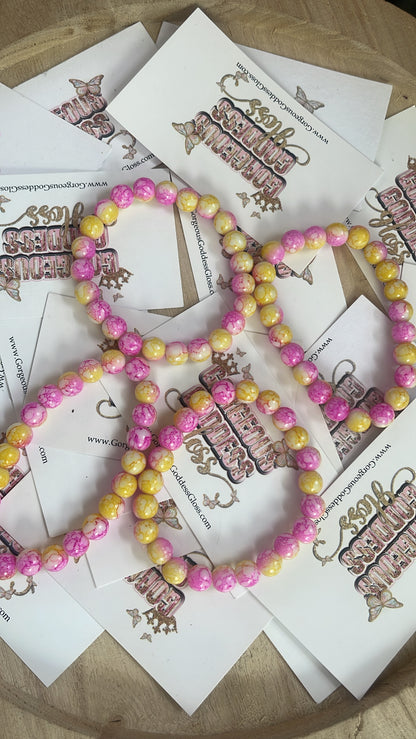 Pink & Yellow Bracelets