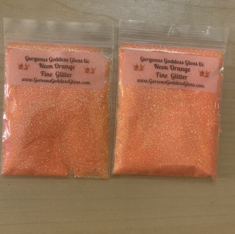 Neon orange fine Glitter Mix
