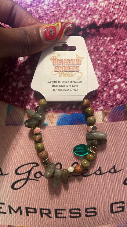 Unakite & Labordorite ~ Grounding ~ Calming ~ Bracelets