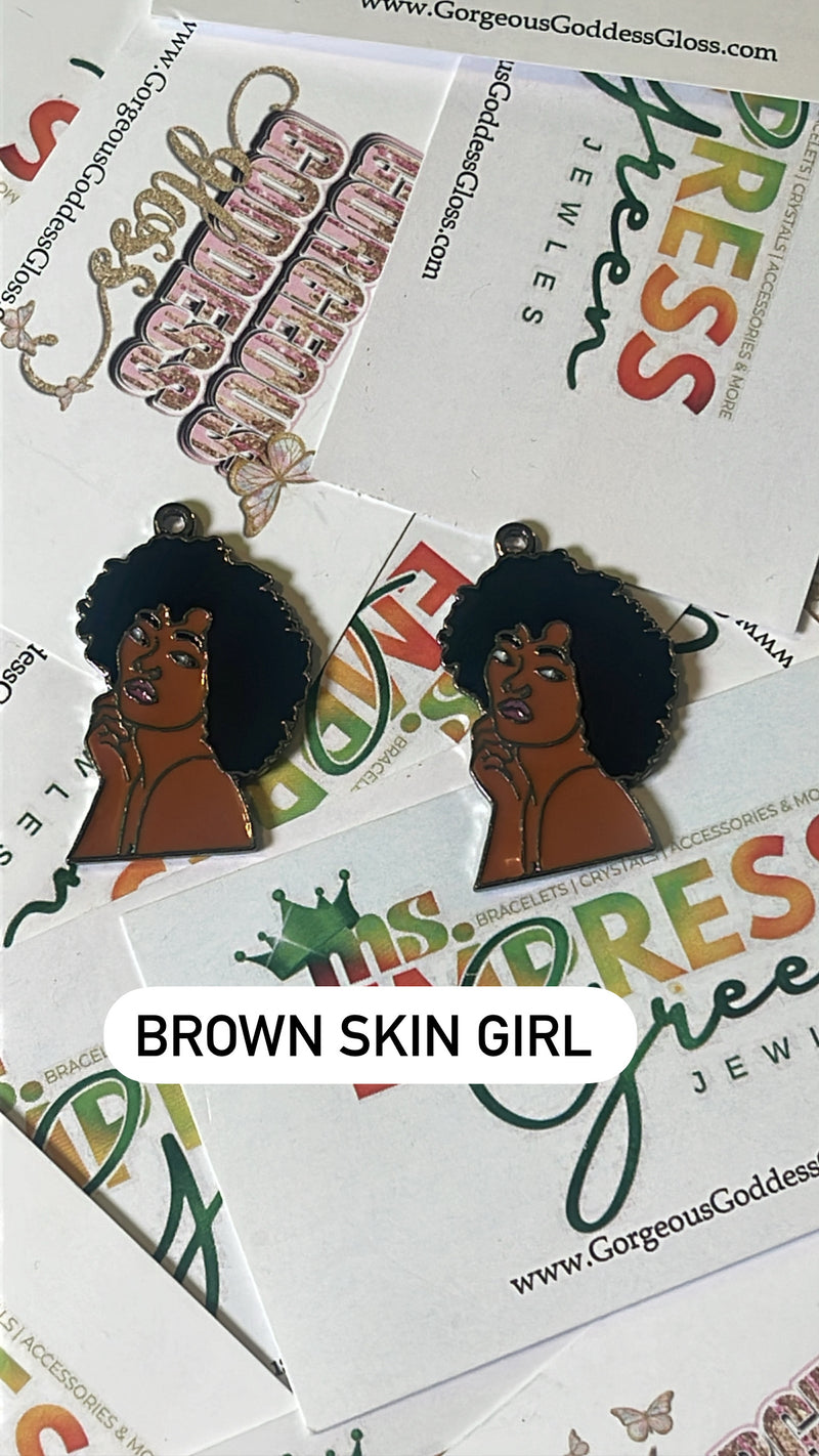 Brown Skin Girl Black Queen 1pc