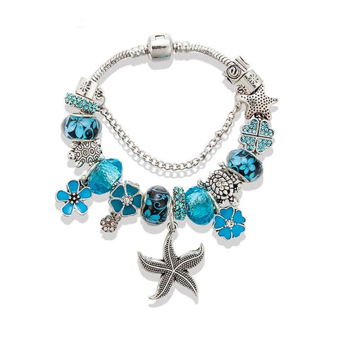 Star fish Blossom Charms bracelet