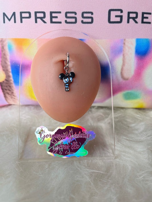 Gangster Power Puff Girls Clip on belly / Navel  ring