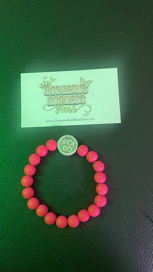 Zen Om  Fuchsia Bracelet